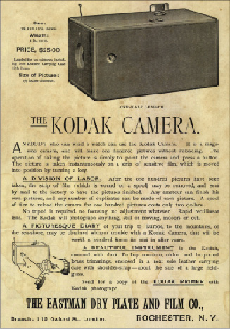 le premier appareil Kodak en 1888