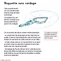 Raquette sans cordage